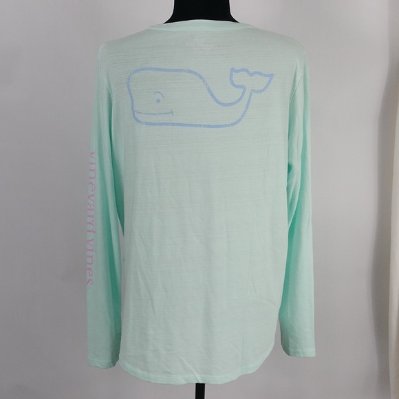 Vineyard Vines Long Sleeve Slub Vintage Whale Tee - Picture 8 of 10